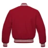 maroon wool letterman varsity jacket white rib back